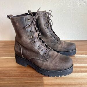 Taos Brown Distressed Leather size Eu 38 US 7-7.5